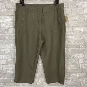 Sandro Linen Blend Cropped Pants